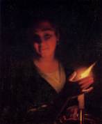 Godfried Schalcken -Young Girl with a Candle-